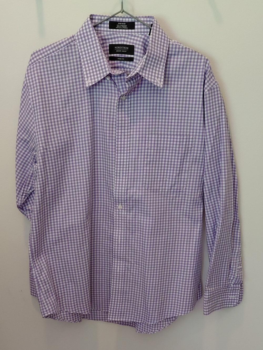 Nordstrom Men's Lavender Check Dress Shirt